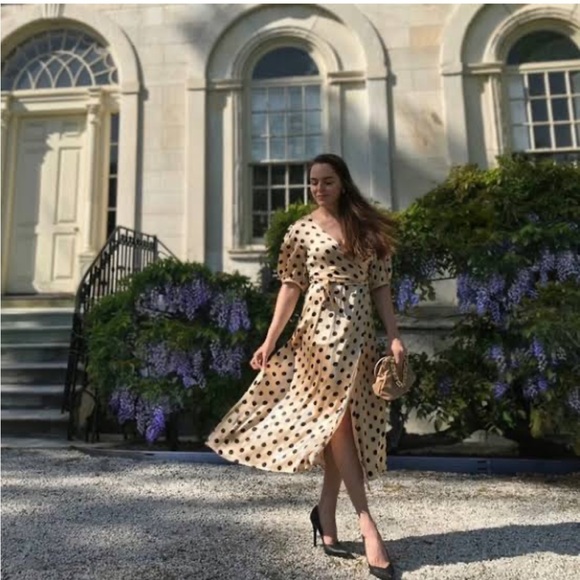 Zara maxi wrap polka dot dress - Picture 8 of 9